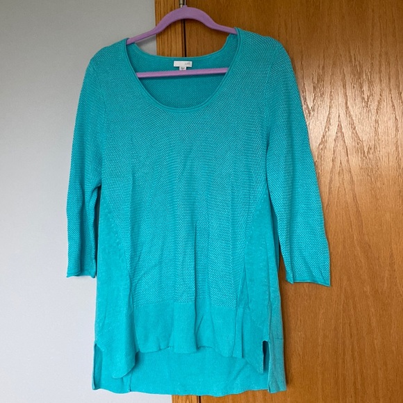 J. Jill Tops J Jill Turquoise Knit Blouse Poshmark